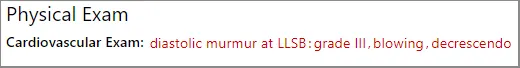 Murmur Details in the Note