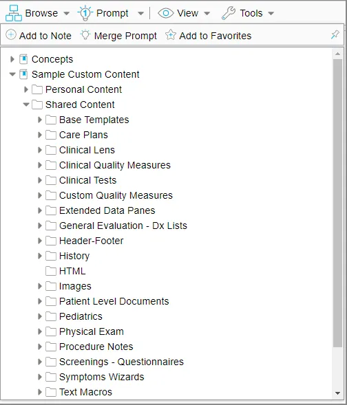 Shared Content Library